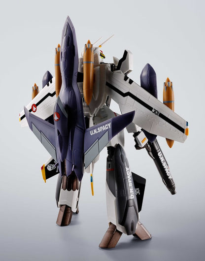 Macross 7 Hi-Metal R Action Figure VF-0S Phoenix (Roy Focker Use) & QF-2200D-B Ghost Set 14 cm - Bandai Tamashii Nations Action Figures