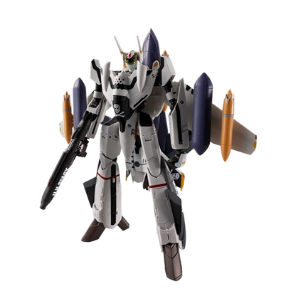 Macross 7 Hi-Metal R Action Figure VF-0S Phoenix (Roy Focker Use) & QF-2200D-B Ghost Set 14 cm - Bandai Tamashii Nations Action Figures