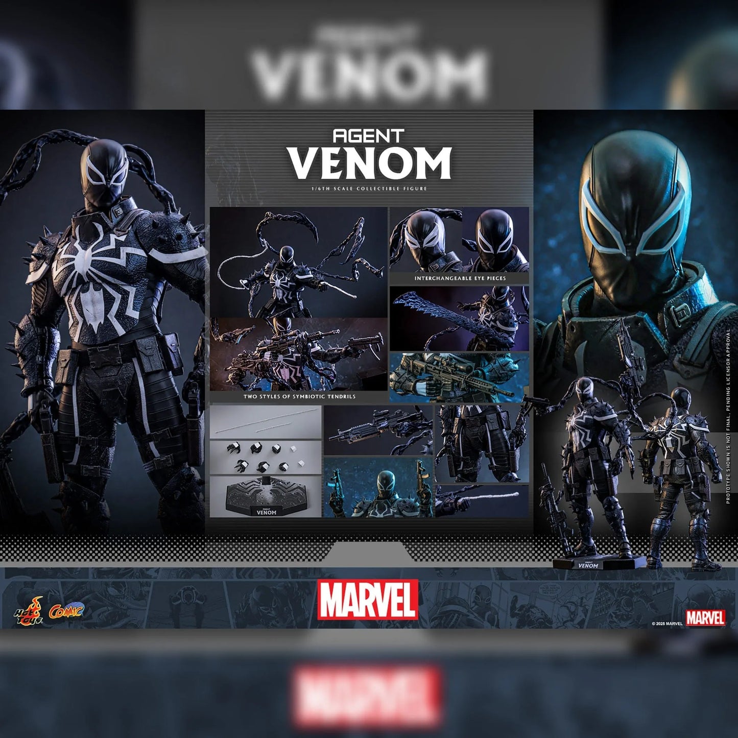 Marvel Comics: Agent Venom: 1/6th - Hot Toys Action Figures