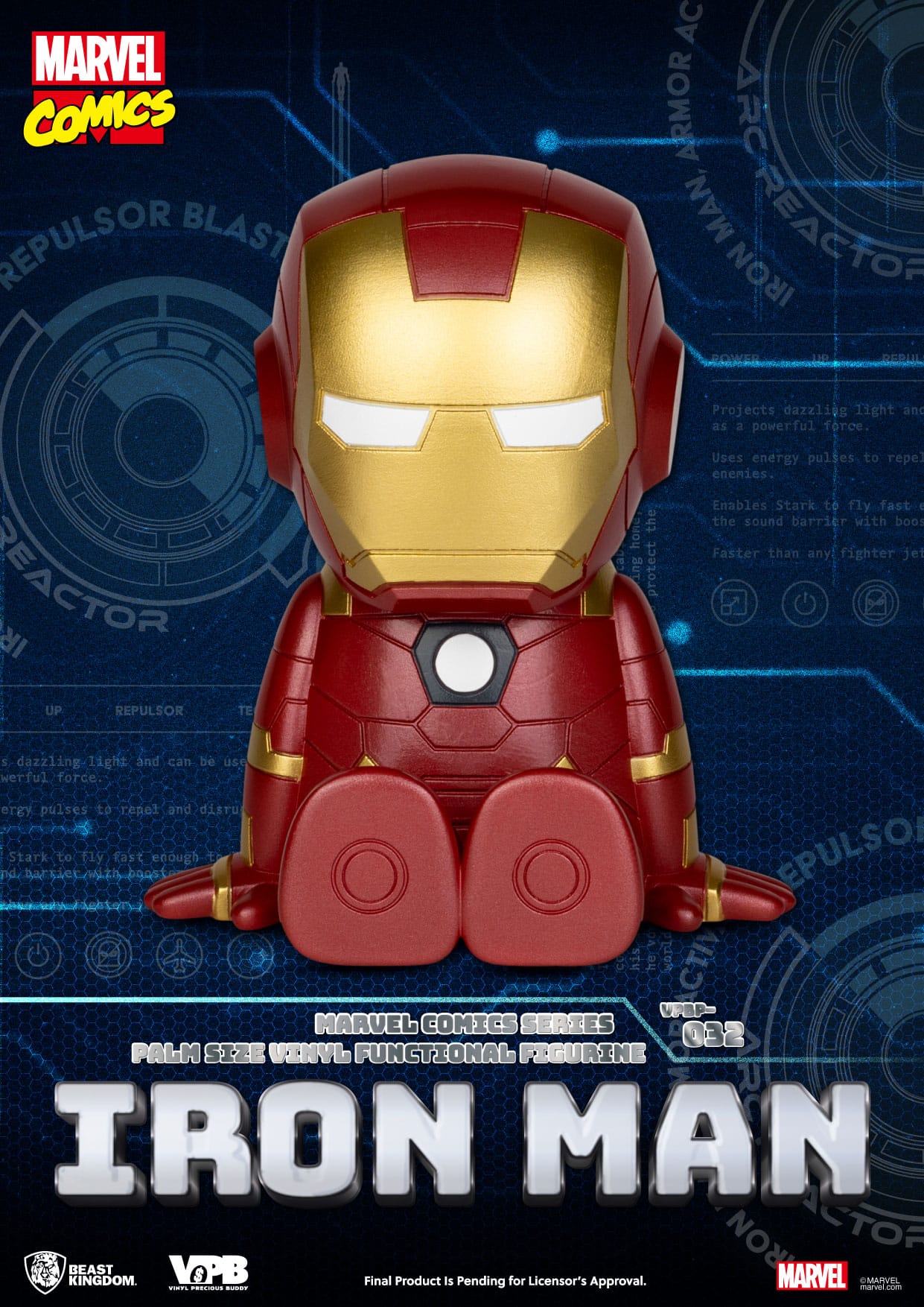 Marvel: Iron Man Palm-Sized Vinyl Piggy Bank - Beast Kingdom Piggy Bank