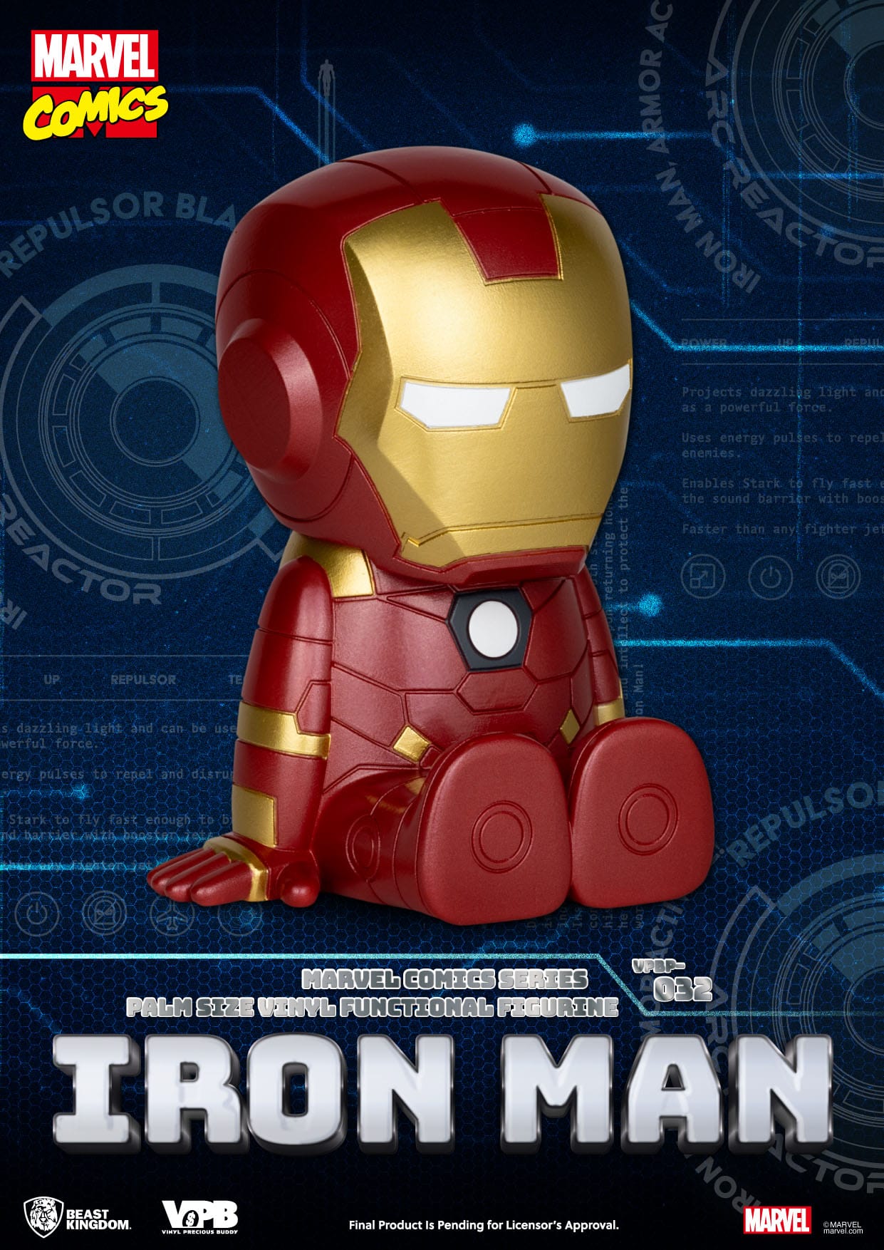 Marvel: Iron Man Palm-Sized Vinyl Piggy Bank - Beast Kingdom Piggy Bank