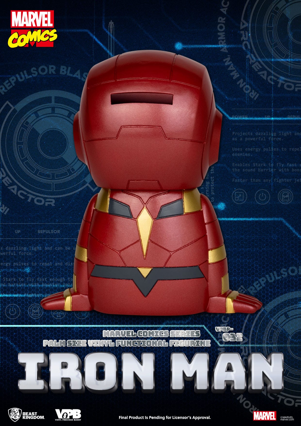 Marvel: Iron Man Palm-Sized Vinyl Piggy Bank - Beast Kingdom Piggy Bank