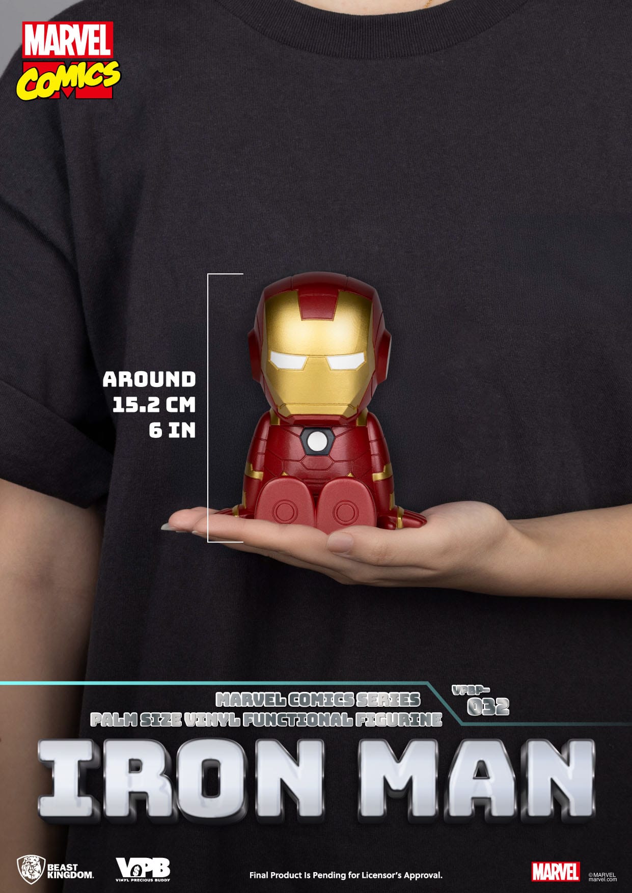 Marvel: Iron Man Palm-Sized Vinyl Piggy Bank - Beast Kingdom Piggy Bank