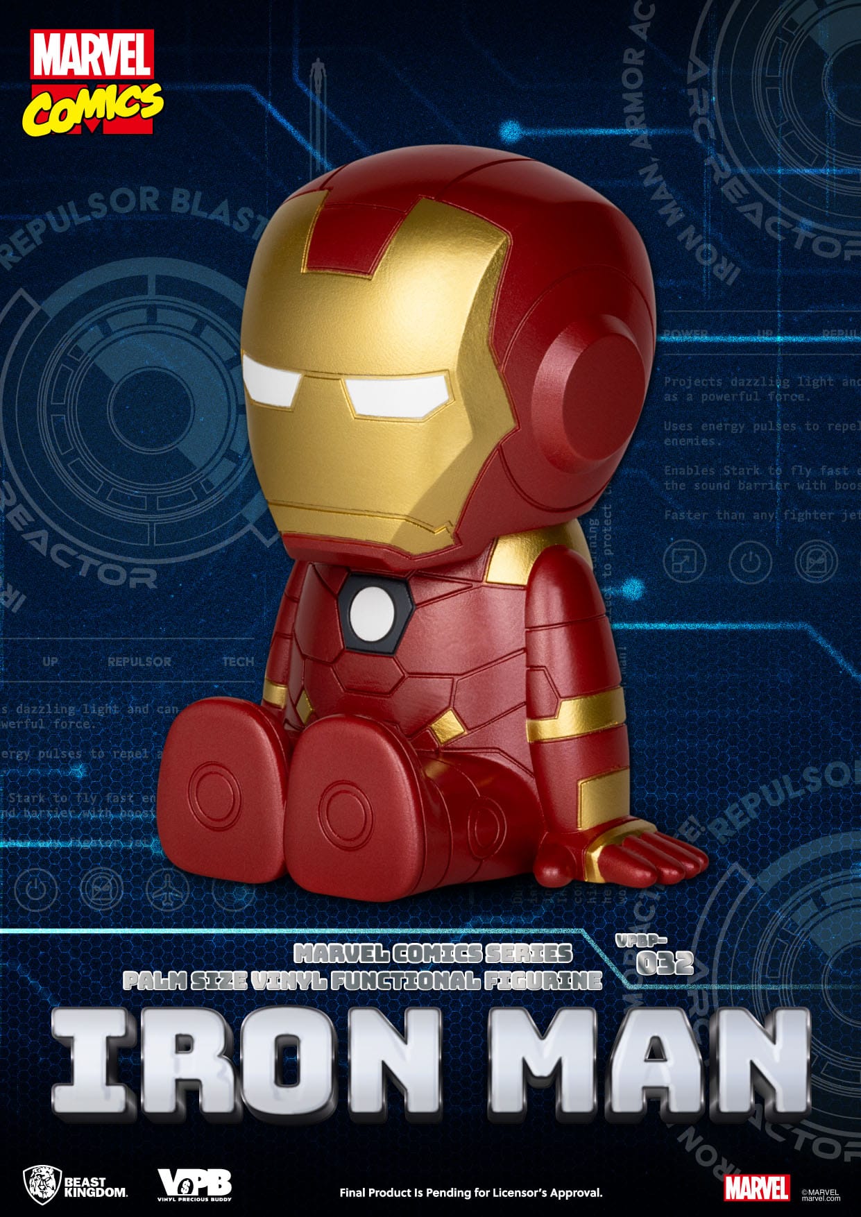 Marvel: Iron Man Palm-Sized Vinyl Piggy Bank - Beast Kingdom Toys Piggy Bank