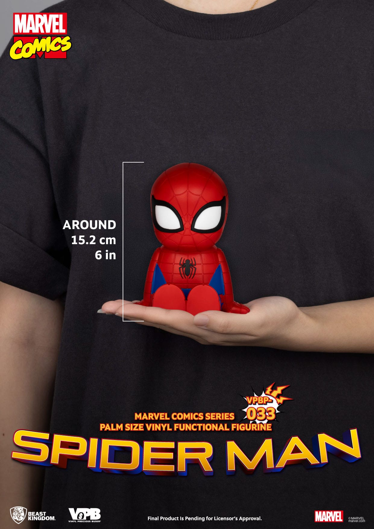 Marvel: Spider-Man Palm-Sized Vinyl Piggy Bank - Beast Kingdom Toys Piggy Bank