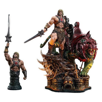 Masters of the Universe He-Man & Battle Cat Ultimate Version 1/4 Scale Statue - Prime 1 Studio Statues
