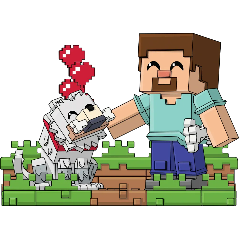 Minecraft: Taming a Wolf: Vinyl Figure: YouTooz by YouTooz – Vinyl Figure, [scale], UK stockist Planet Action Figures