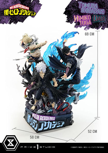 My Hero Academia Statue Ultimate Premium Masterline Tomura Tomura Shigaraki, Dabi & Himiko Toga Deluxe Bonus Version 69 cm - Prime 1 Studio Statues
