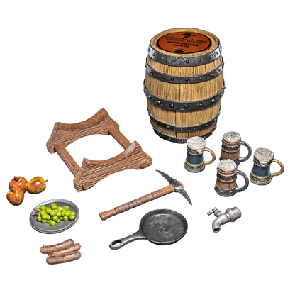 Mythic Legions: Horror of Einsamall: Halvard of Frothvar: Inn & Public House Accessory Set - Four Horsemen Action Figures