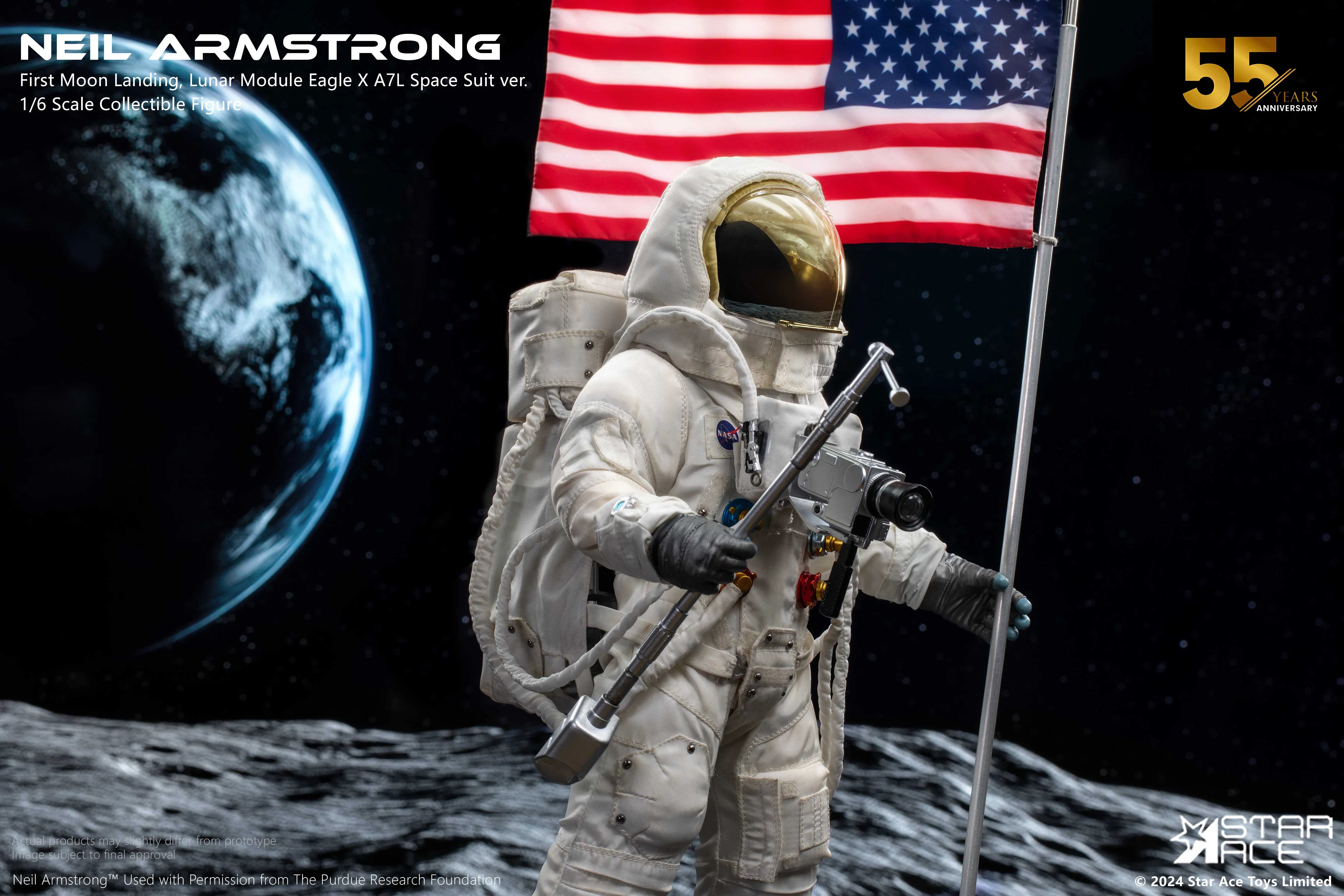 Neil Armstrong: Moon Landing: Deluxe: Sixth Scale Figure Star Ace