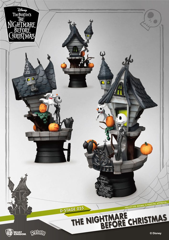 Nightmare before Christmas: Jack's Haunted House: D-Stage Diorama - Beast Kingdom Toys Statue