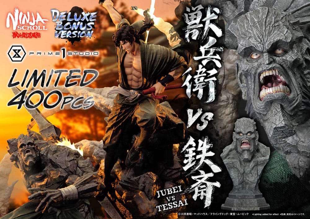 Ninja Scroll Ultimate Premium Masterline Series Statue 1/4 Jubei Versus Tessai Deluxe Bonus Version 101 cm - Prime 1 Studio Statues