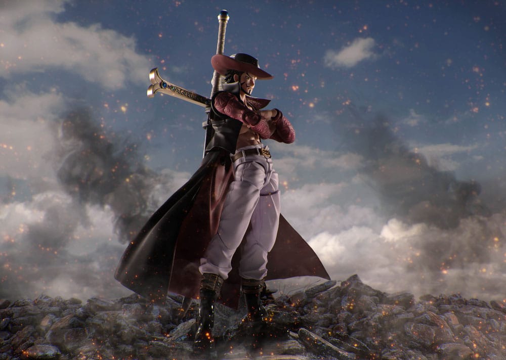 One Piece S.H.Figuarts Action Figure Dracule Mihawk Hawkeye - Bandai Tamashii Nations Action Figures