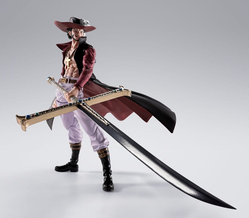 One Piece S.H.Figuarts Action Figure Dracule Mihawk Hawkeye - Bandai Tamashii Nations Action Figures