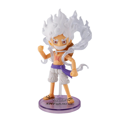 One Piece World Collactable Figures x S.H. Figuarts Action Figure Monkey D. Luffy Gear 5 - Bandai Tamashii Nations Action Figures