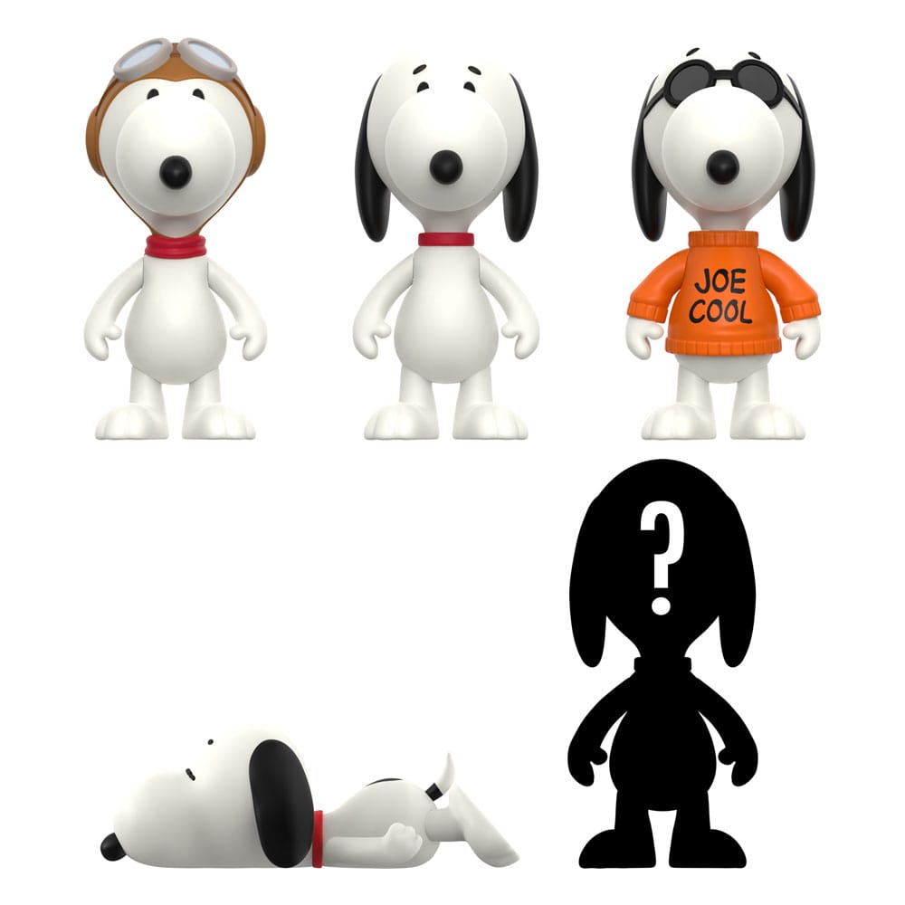 Peanuts ReAction Action Figures Wave 06 So Many Snoopies! Blind Box Display Box Qty 12 - Super7 Action Figures, Blind Boxes