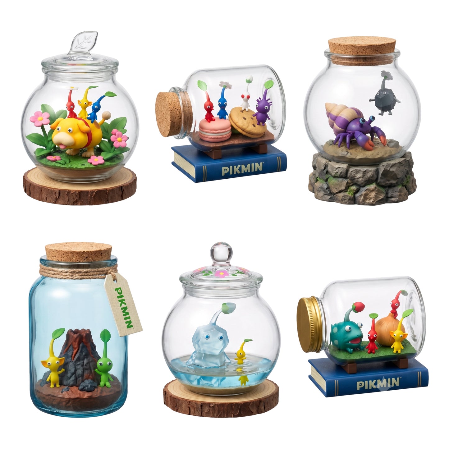 Pikmin Mini Figures 6 cm Terrarium Collection 2 Display Box Qty 6 - Re-Ment Blind Boxes