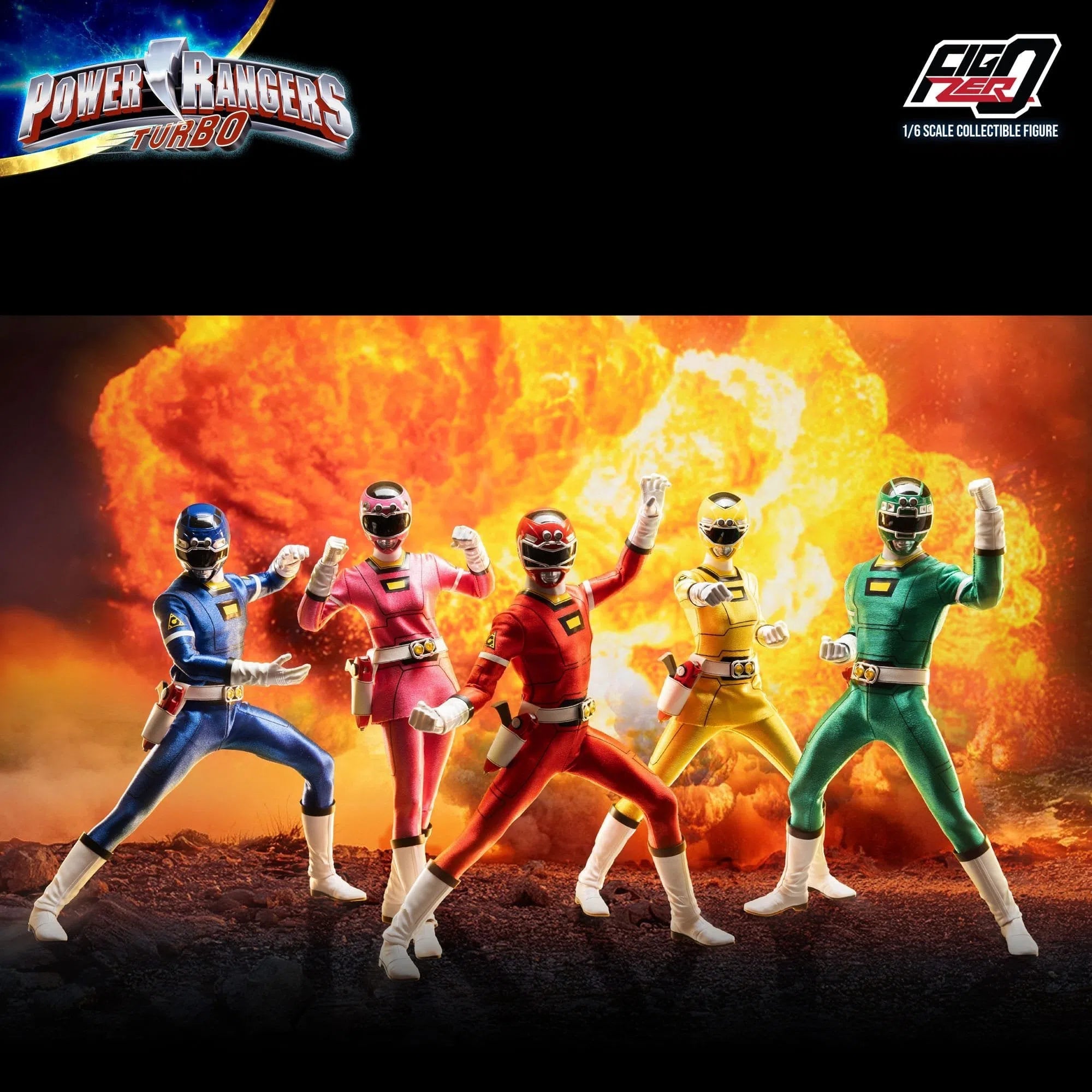 Power Rangers: Turbo: FigZero: 5 Pack: 1/6 Scale Figures ThreeZero