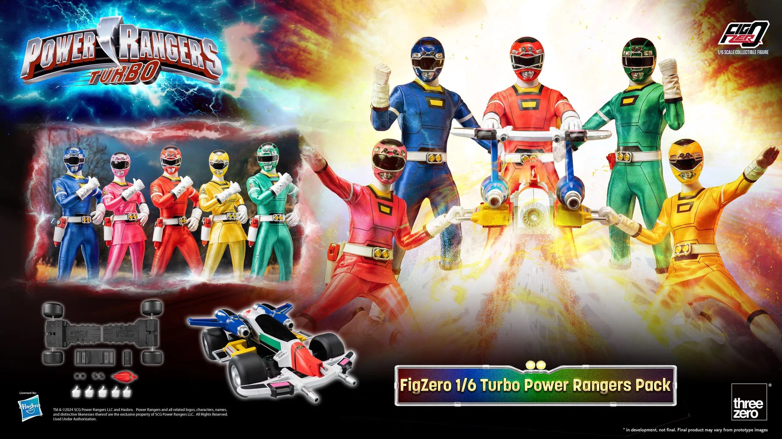 Power Rangers: Turbo: FigZero: 5 Pack: 1/6 Scale Figures ThreeZero