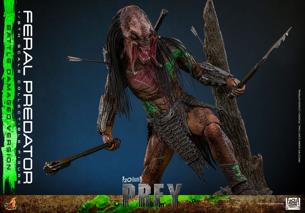 Prey Action Figure 1/6 Feral Predator (Battle Damaged Version) 37 cm - Hot Toys Action Figures