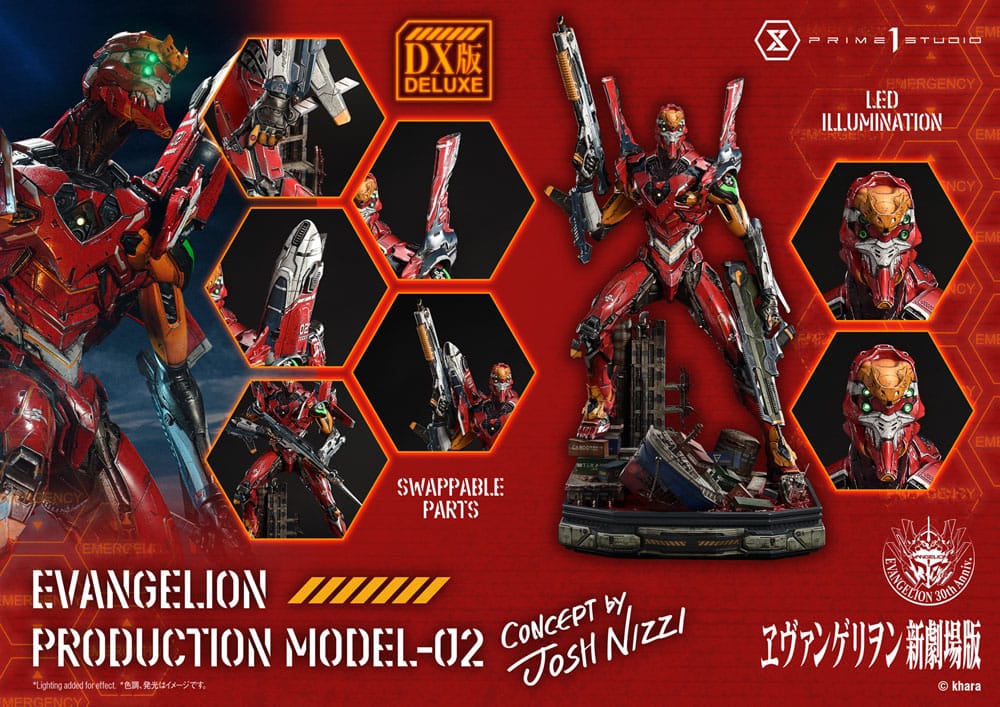 Rebuild of Evangelion Ultimate Diorama Masterline Series Statue Evangelion Production Model-02 (Concept By Josh Nizzi) Deluxe Version 73 cm - Prime 1 Studio Statues