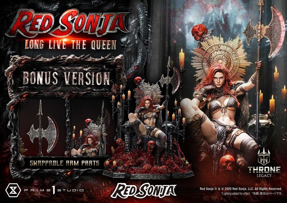 Red Sonja Long Live the Queen: Red Sonja: Throne Legacy: 1/3 Scale Limited Edition Statue (with Bonus) - Prime 1 Studio Statues