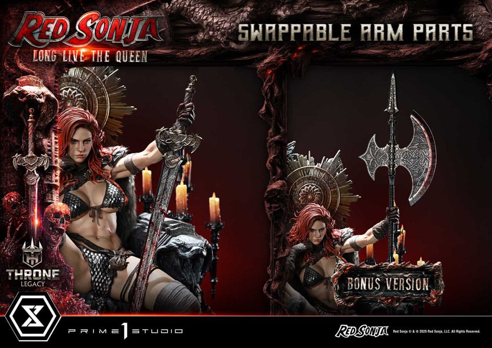 Red Sonja Long Live the Queen: Red Sonja: Throne Legacy: 1/3 Scale Limited Edition Statue (with Bonus) - Prime 1 Studio Statues
