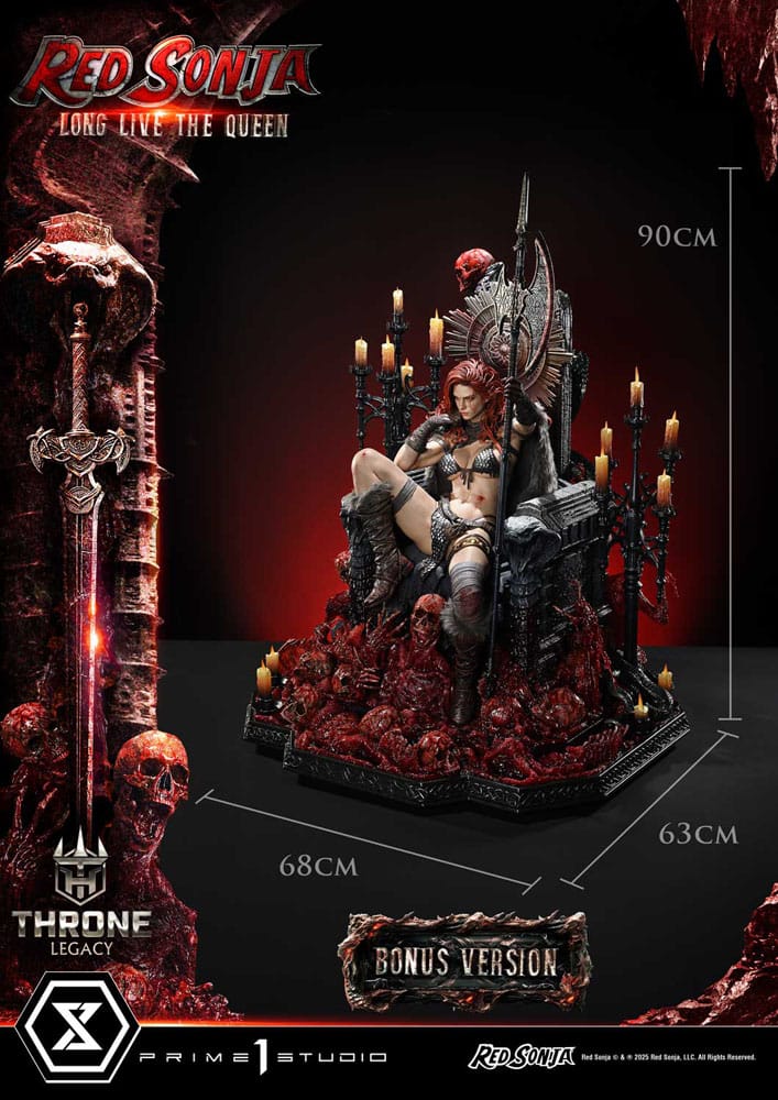 Red Sonja Long Live the Queen: Red Sonja: Throne Legacy: 1/3 Scale Limited Edition Statue (with Bonus) - Prime 1 Studio Statues