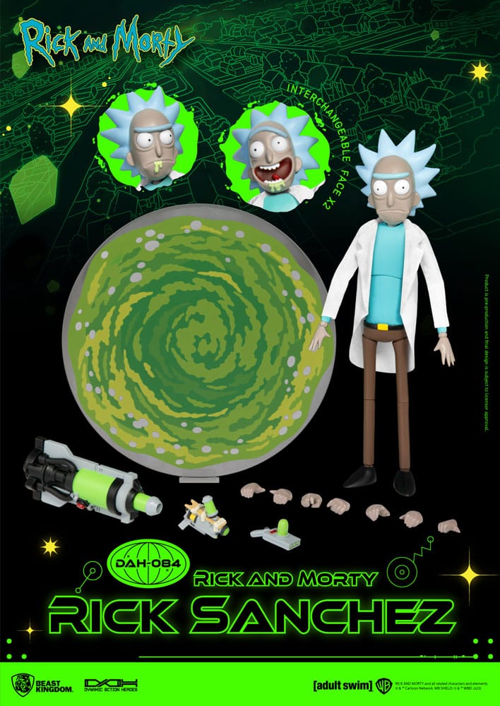 Rick and Morty: Rick Sanchez: Dynamic 8ction Heroes Action Figure - Beast Kingdom Toys Action Figures