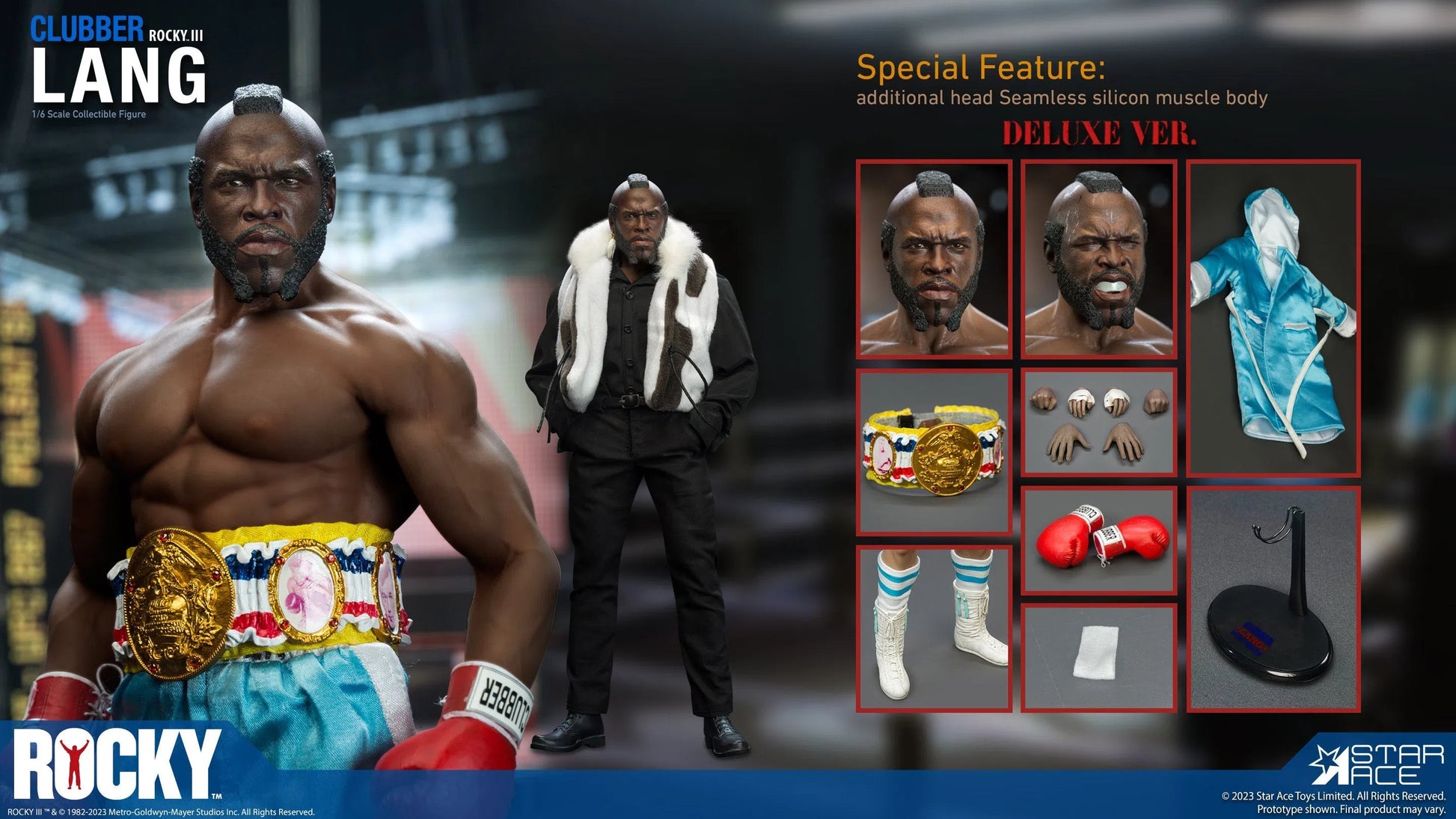 Rocky: Clubber Lang: Rocky III: Deluxe Version by Star Ace – Action Figure, [scale], UK stockist Planet Action Figures