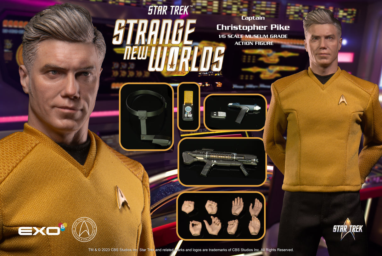 Captain Christopher Pike: Star Trek: Strange New Worlds: Exo-6: Sixth Scale-EX0-6
