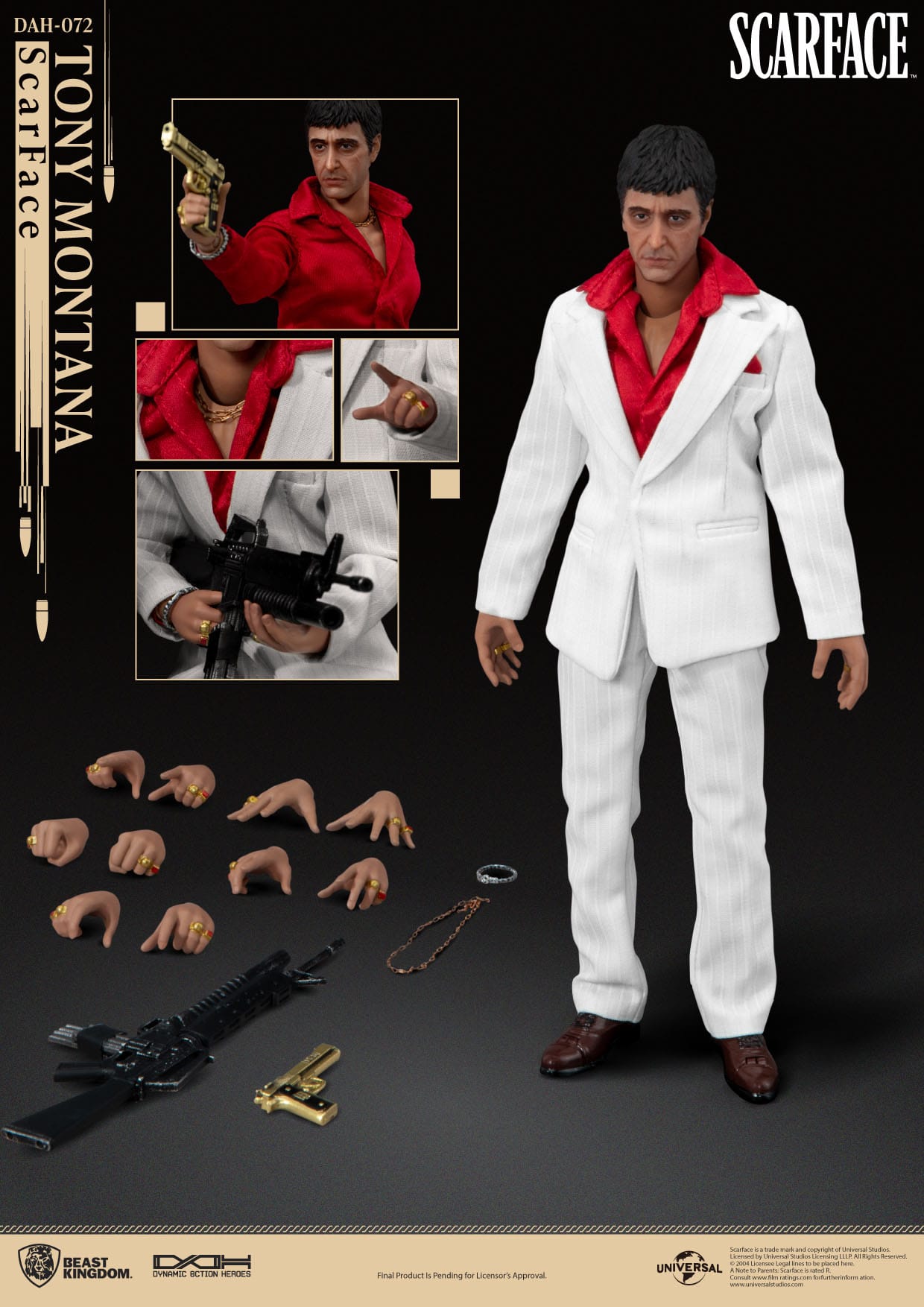 Scarface (1983): Tony Montana: Dynamic 8ction Heroes Action Figure - Beast Kingdom Toys Action Figure