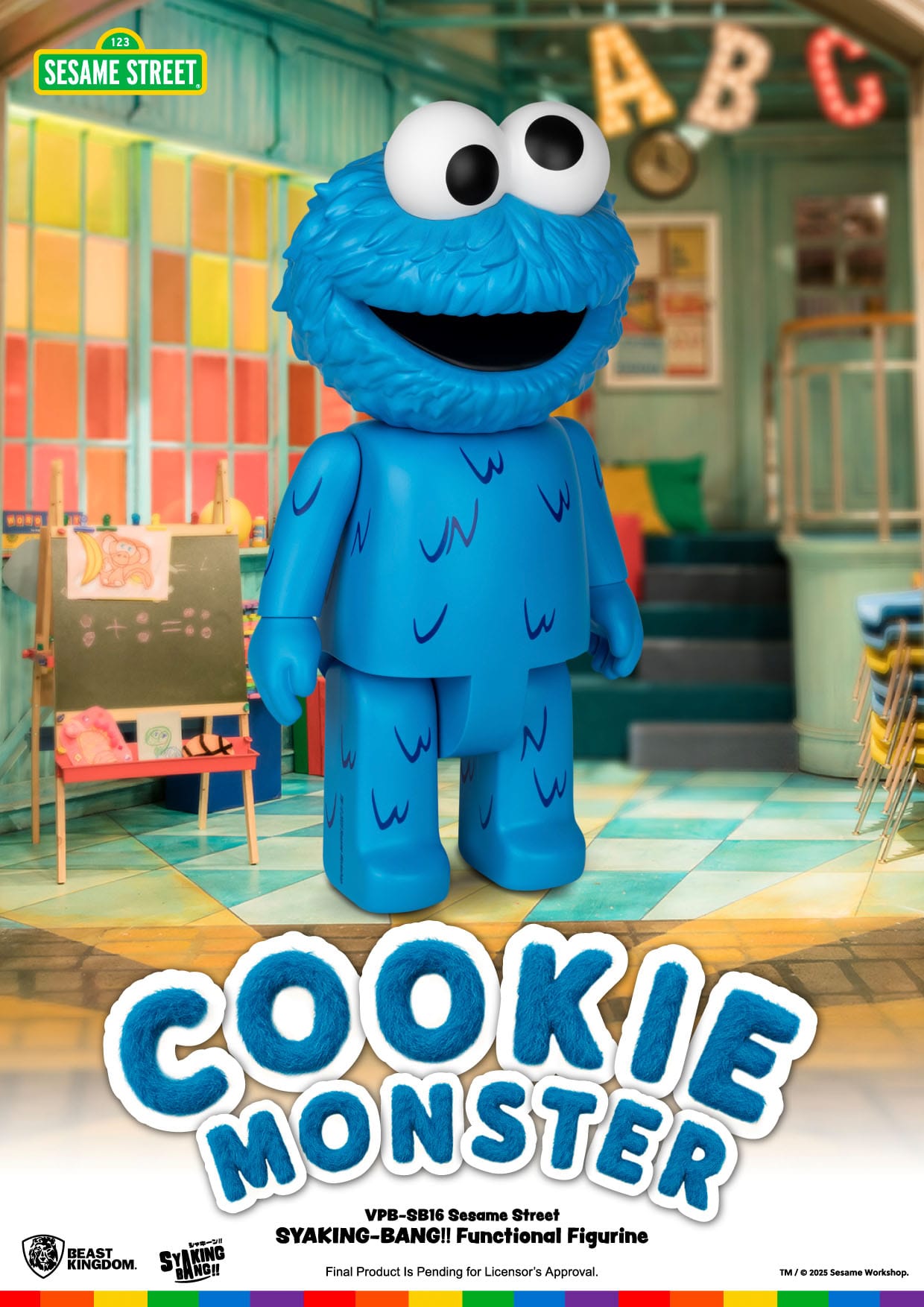 Sesame Street: Syaking Bang: Cookie Monster: Vinyl Piggy Bank - Beast Kingdom Toys Piggy Bank