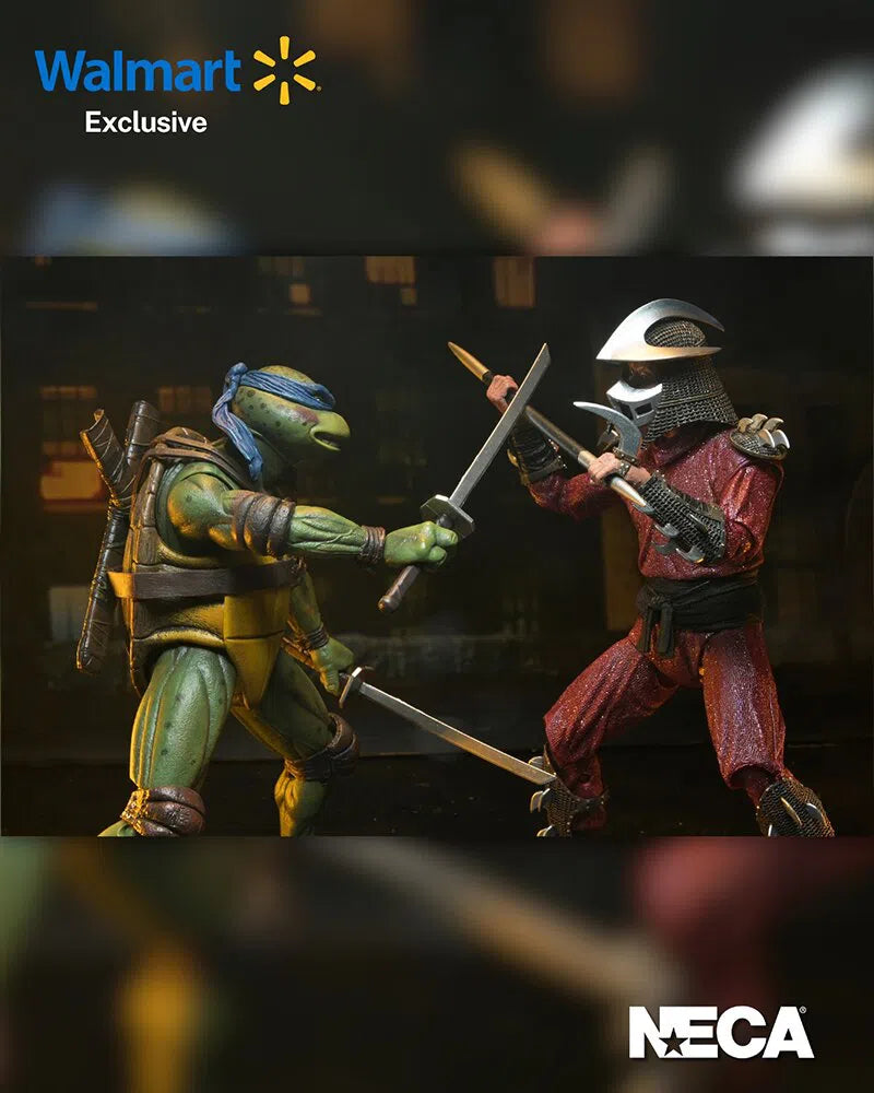 Teenage Mutant Ninja Turtles: 1990 Movie: Rooftop Battle: Shredder vs Leo: 7" Action Figure Set