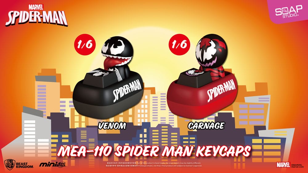 Spider Man Mini Egg Attack Blind Box Figures keycaps 5 cm Assortment 6 - Beast Kingdom Toys Mini-figures, Blind Boxes