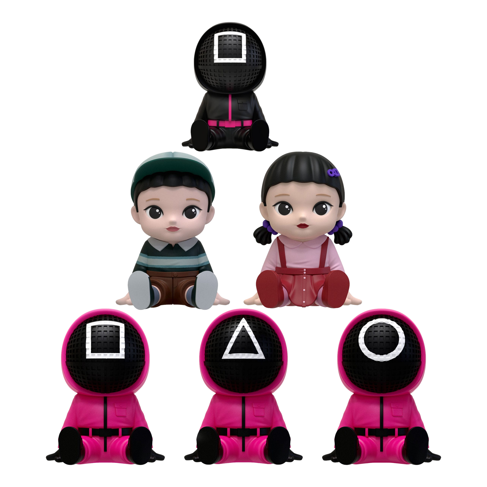 Squid Game: Squid Game: Palm-Sized Vinyl Piggy Banks: Boxed Set of 6 Figures - Beast Kingdom Blind Box