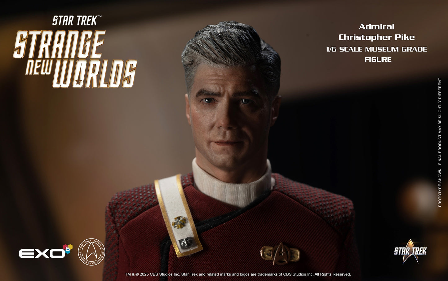 Star Trek: Strange New Worlds: Admiral Christopher Pike: 1/6 Scale Figure - EXO-6 Action Figure