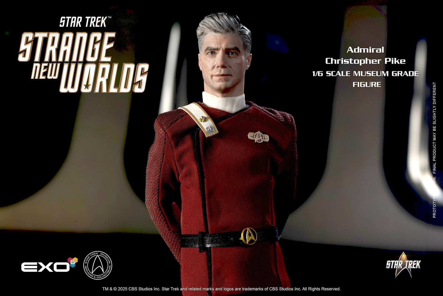 Star Trek: Strange New Worlds: Admiral Christopher Pike: 1/6 Scale Figure - EXO-6 Action Figure