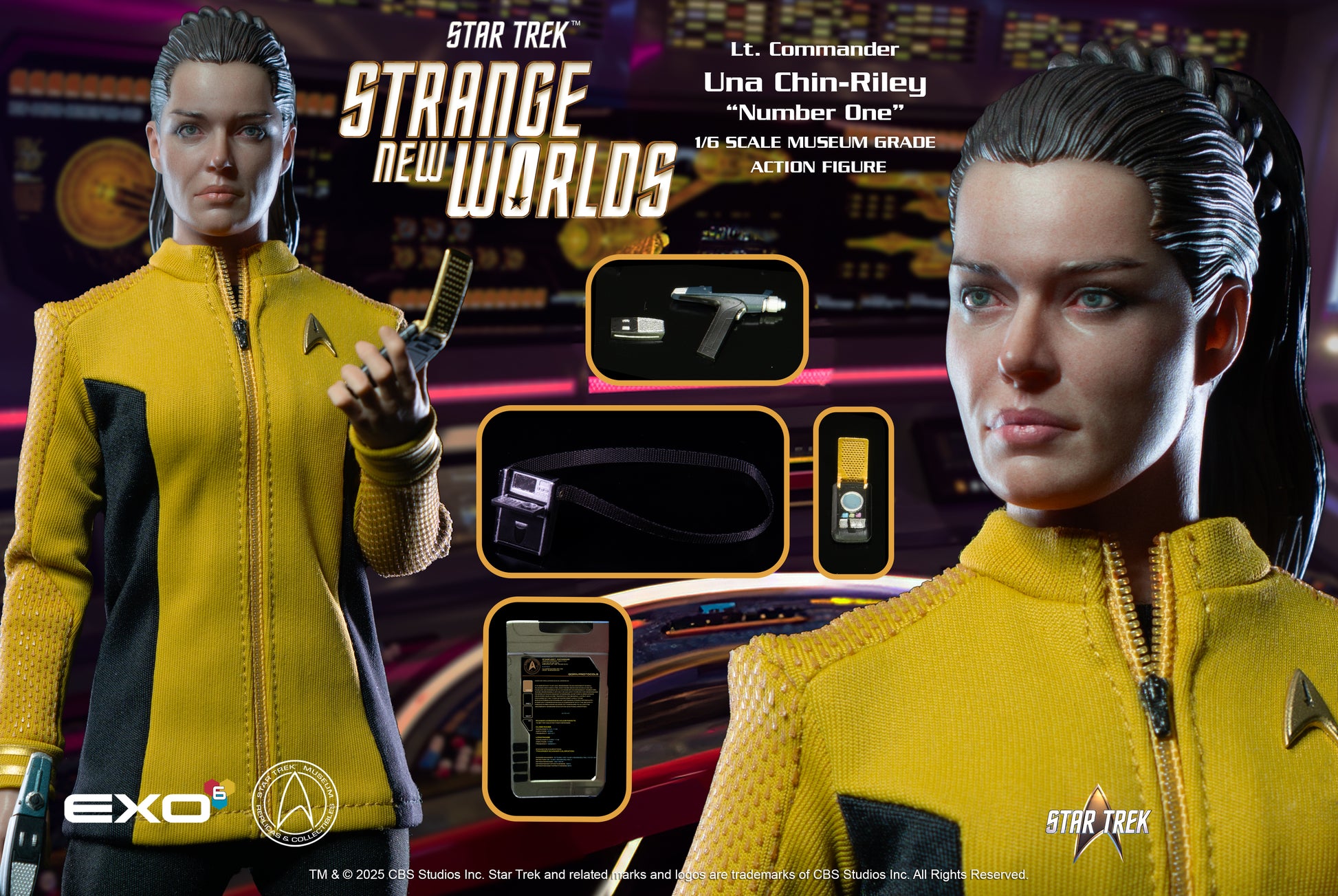 Star Trek: Strange New Worlds: Lt. Commander Una Chin-Riley (Number One): 1/6 Scale Figure - EXO-6 Action Figure
