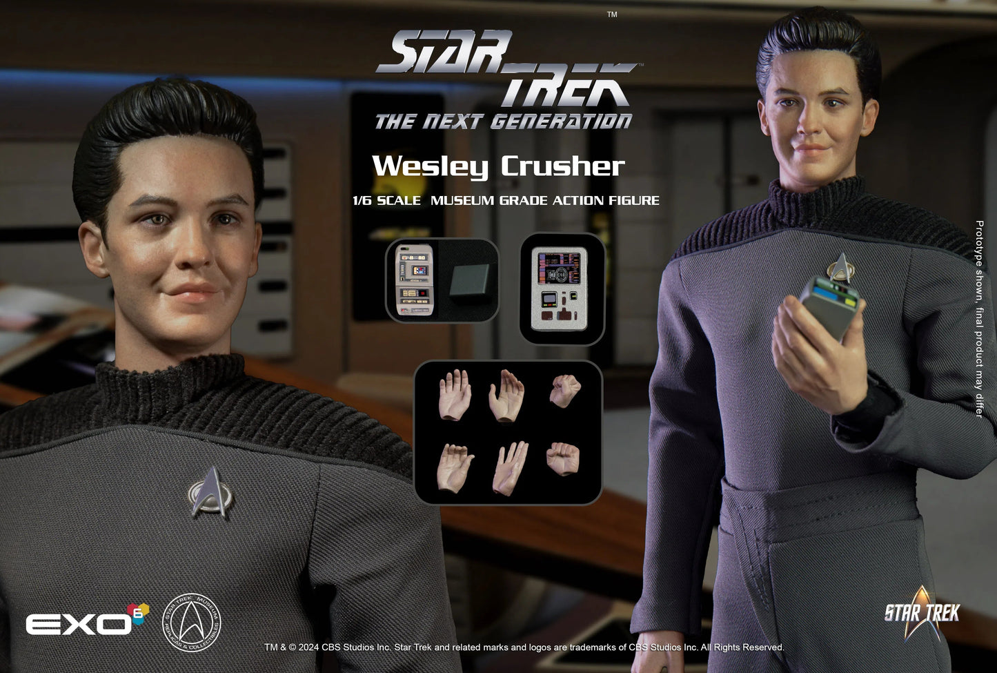 Star Trek: The Next Generation: Wesley Crushery - EXO-6 Action Figures