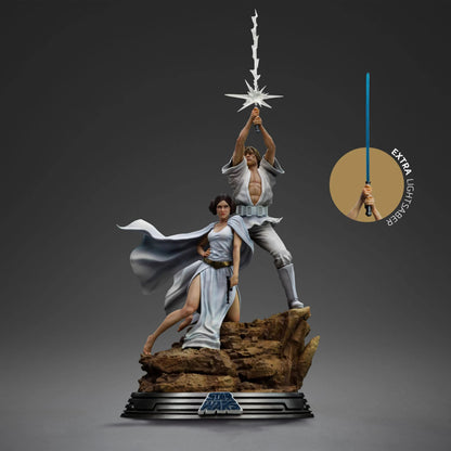 Star Wars: A New Hope: Luke and Leia: Deluxe 1/10 Art Scale: Limited Edition Statue - Iron Studios Statue
