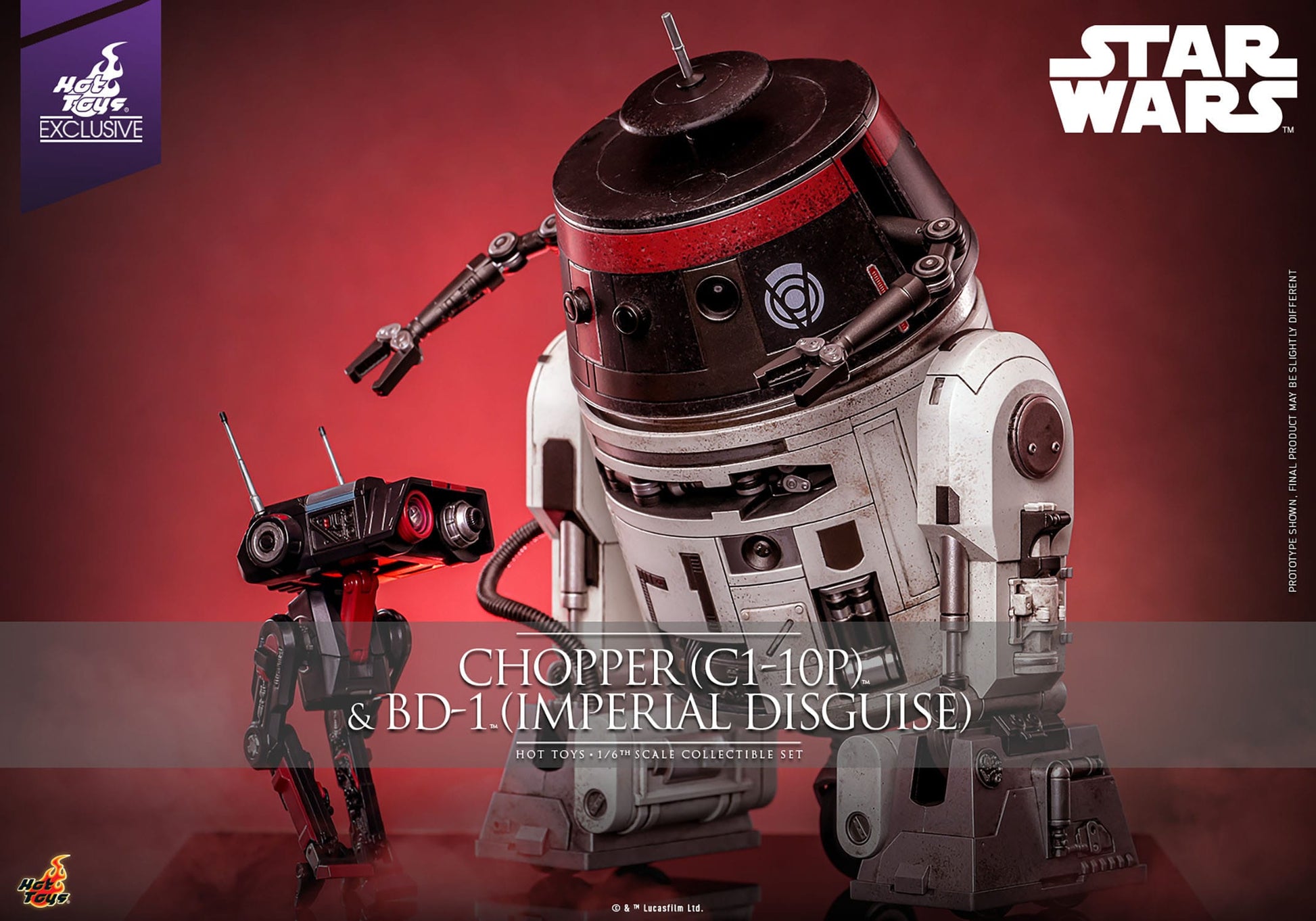 Star Wars: Chopper (C1-10P™) & BD-1™ (Imperial Disguise): Exclusive: 1/6th Scale Action Figure Set: Hot Toys by Hot Toys – Action Figure, [scale], UK stockist Planet Action Figures