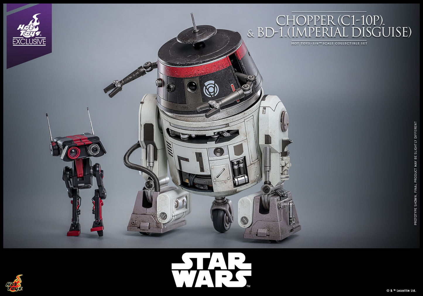Star Wars: Chopper (C1-10P™) & BD-1™ (Imperial Disguise): Exclusive: 1/6th Scale Action Figure Set: Hot Toys by Hot Toys – Action Figure, [scale], UK stockist Planet Action Figures