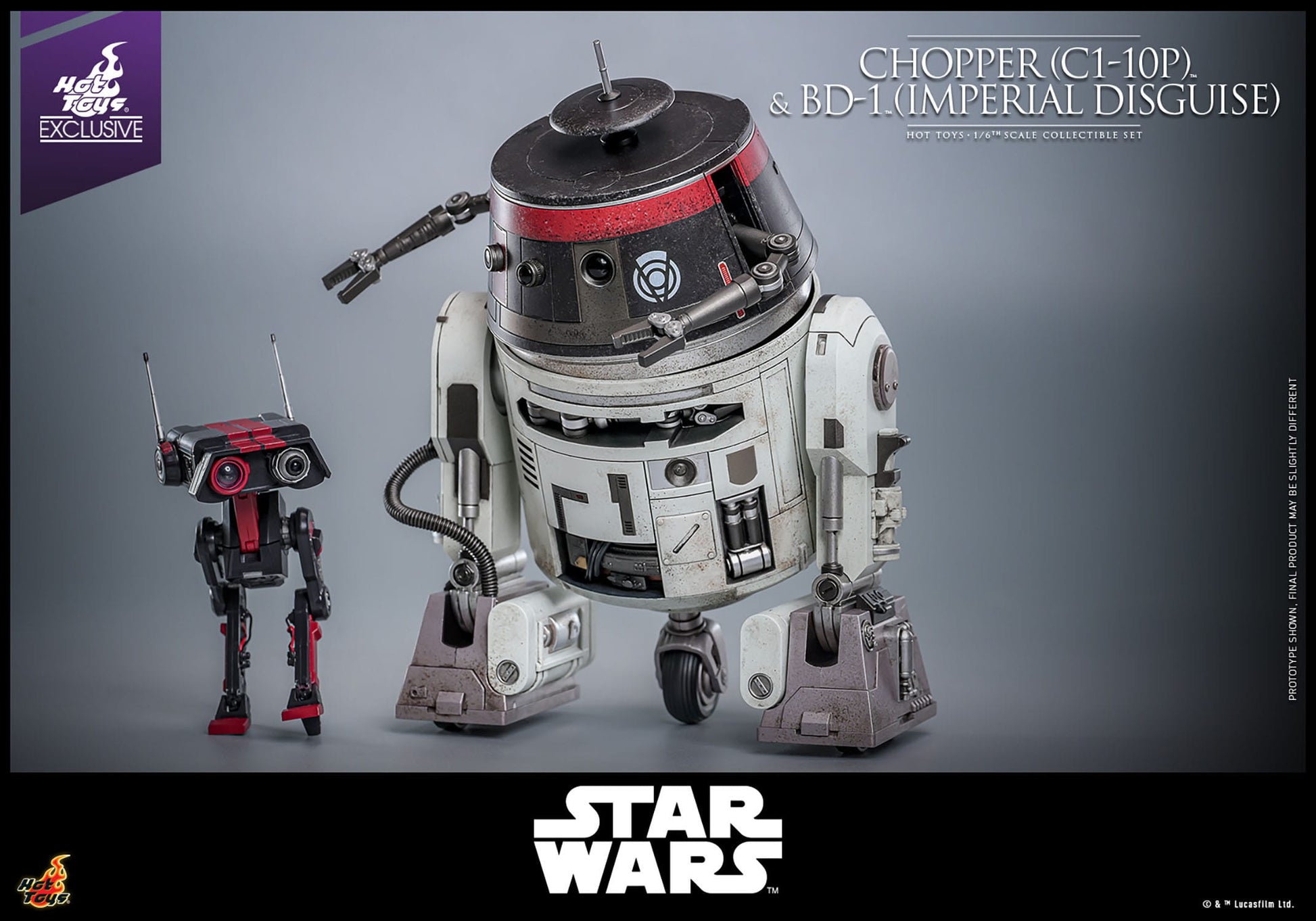Star Wars: Chopper (C1-10P™) & BD-1™ (Imperial Disguise): Exclusive: 1/6th Scale Action Figure Set: Hot Toys by Hot Toys – Action Figure, [scale], UK stockist Planet Action Figures