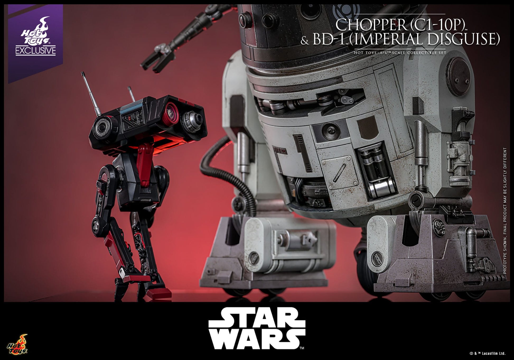 Star Wars: Chopper (C1-10P™) & BD-1™ (Imperial Disguise): Exclusive: 1/6th Scale Action Figure Set: Hot Toys by Hot Toys – Action Figure, [scale], UK stockist Planet Action Figures