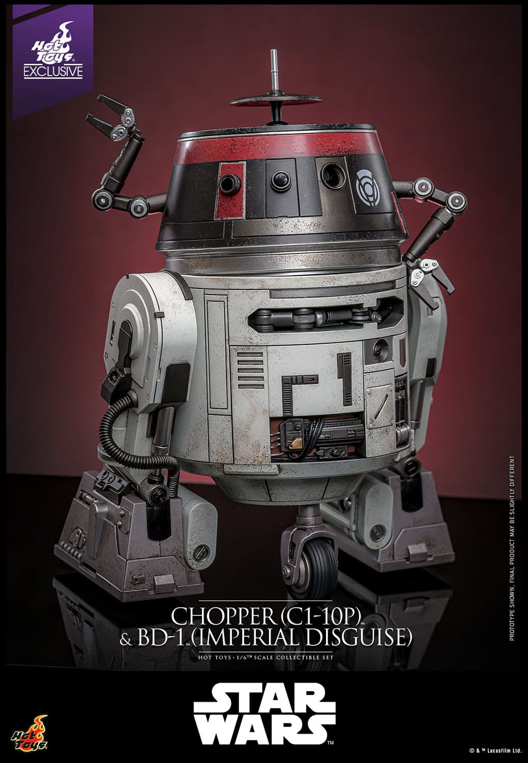 Star Wars: Chopper (C1-10P™) & BD-1™ (Imperial Disguise): Exclusive: 1/6th Scale Action Figure Set: Hot Toys by Hot Toys – Action Figure, [scale], UK stockist Planet Action Figures