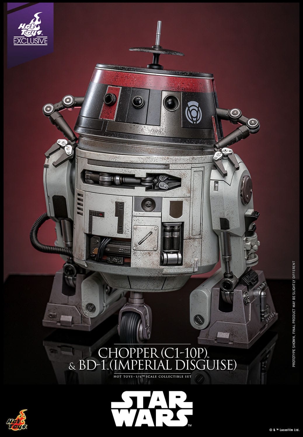 Star Wars: Chopper (C1-10P™) & BD-1™ (Imperial Disguise): Exclusive: 1/6th Scale Action Figure Set: Hot Toys by Hot Toys – Action Figure, [scale], UK stockist Planet Action Figures