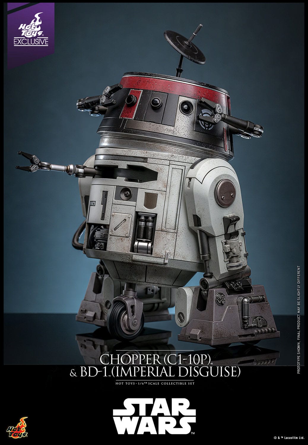 Star Wars: Chopper (C1-10P™) & BD-1™ (Imperial Disguise): Exclusive: 1/6th Scale Action Figure Set: Hot Toys by Hot Toys – Action Figure, [scale], UK stockist Planet Action Figures