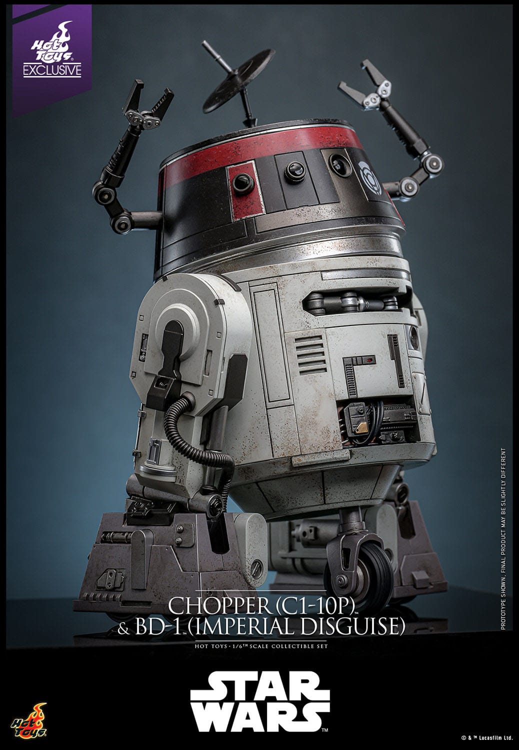 Star Wars: Chopper (C1-10P™) & BD-1™ (Imperial Disguise): Exclusive: 1/6th Scale Action Figure Set: Hot Toys by Hot Toys – Action Figure, [scale], UK stockist Planet Action Figures