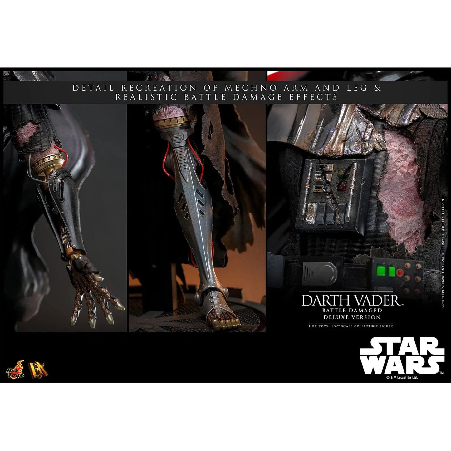 Star Wars: Darth Vader: Battle Damaged: Deluxe: DX45B - Hot Toys Action Figure
